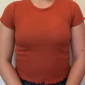 burnt orange forever 21 t-shirt